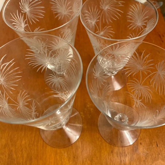 Vintage Fostoria Lido Iced Tea and Footed Tumblers - Picture 3 of 10